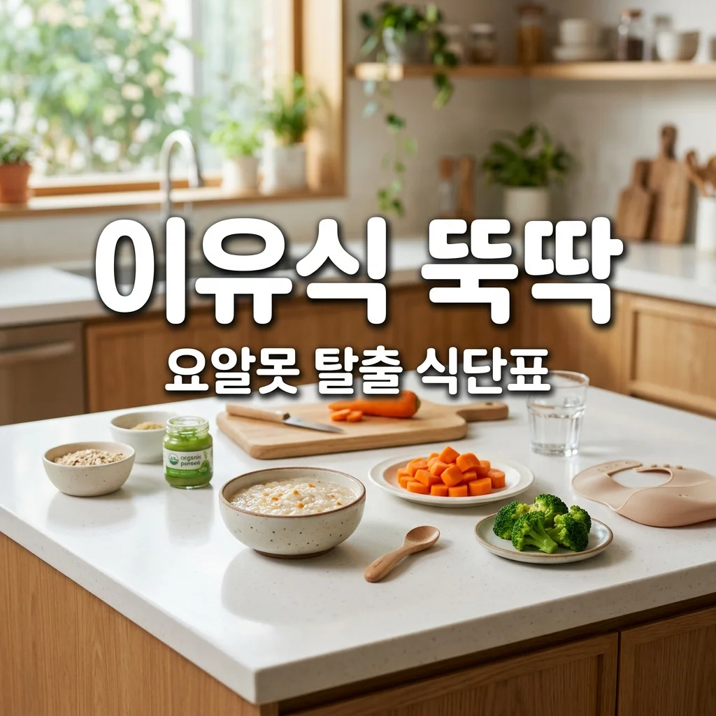 초기 이유식 식단표, 요알못도 뚝딱 만드는 재료 순서 및 가이드