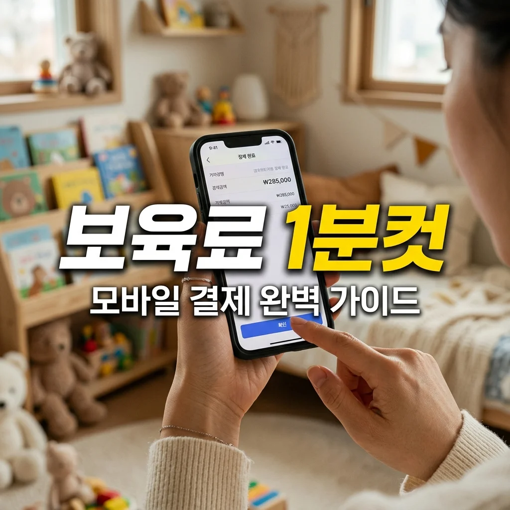 1분 컷! 모바일 보육료 결제 방법 및 ARS 1566-0244 완벽 정리