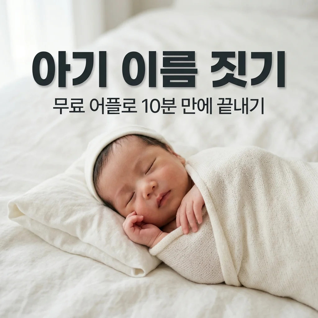 아기 이름 짓기 무료 어플 추천 및 셀프 작명 성공 꿀팁 5가지
