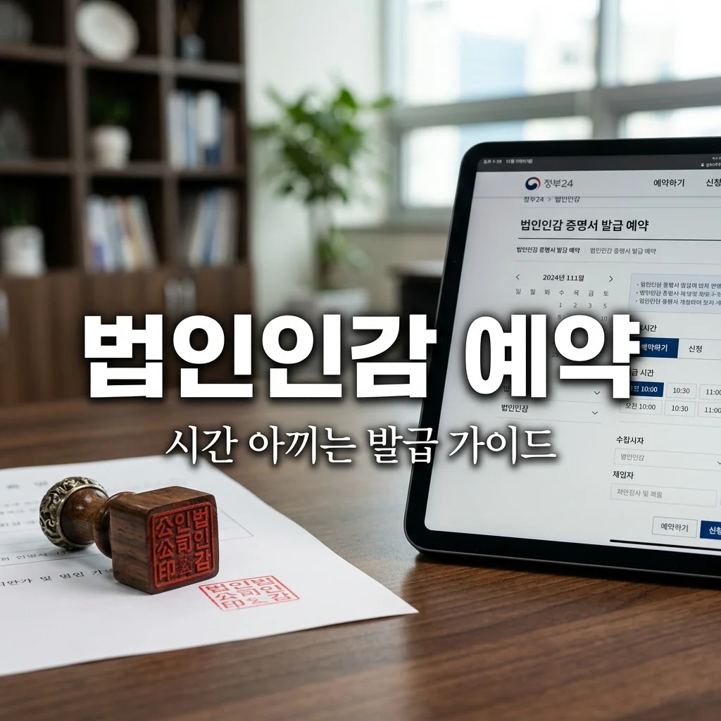 법인 인감증명서 온라인 발급 대법원 등기소 사전 예약 시간 아끼기