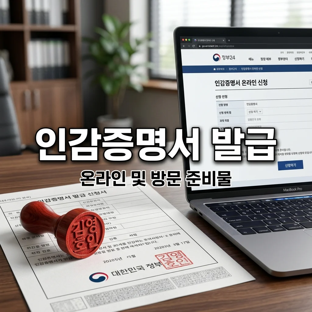인감증명서 온라인 발급 방법 및 최초 등록 주민센터 방문 서류 총정리