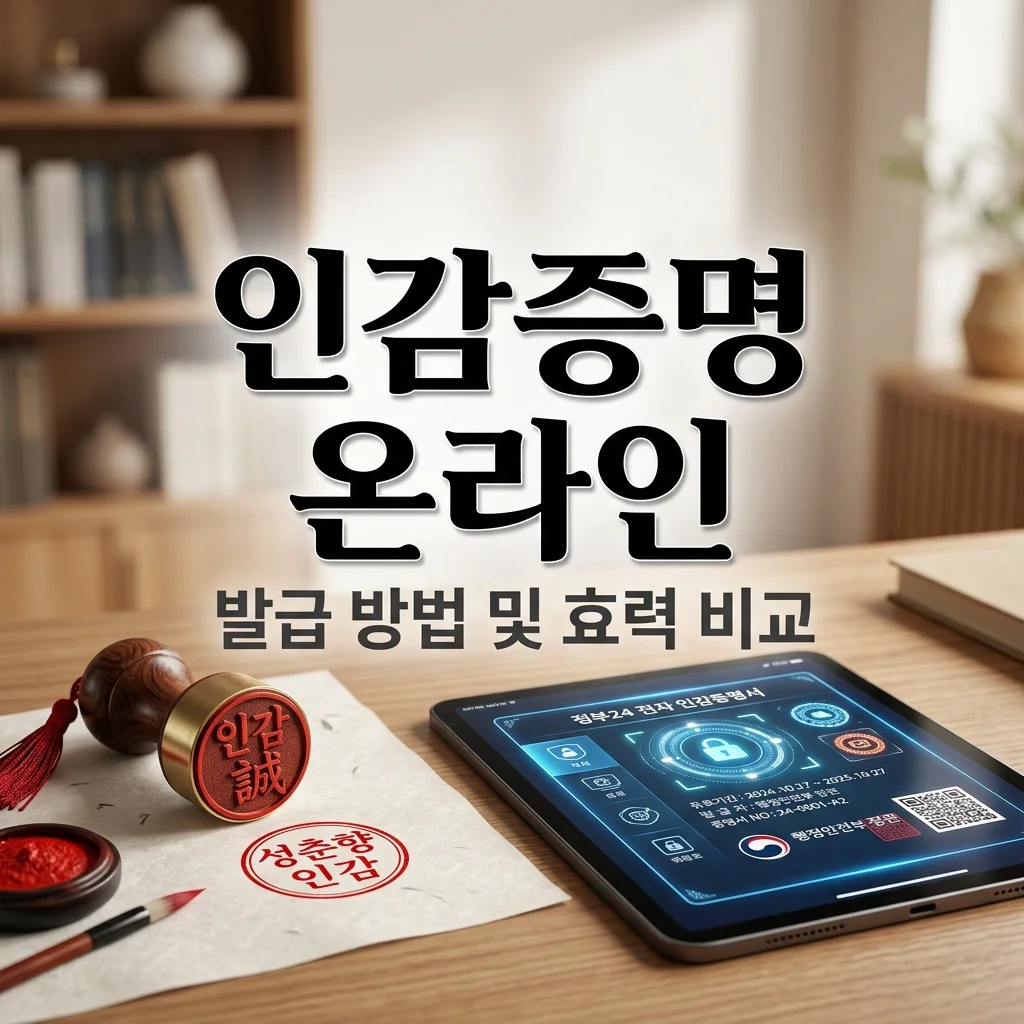 인감증명서 온라인 발급 전자인감 차이점 및 법적 효력 단숨에 비교
