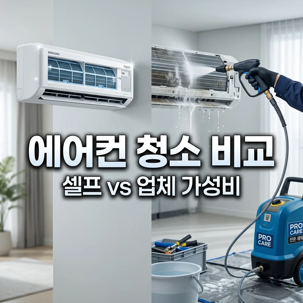 에어컨 청소 가격 비교! 다이소 세정제 셀프 vs 전문가 호출 가성비 분석