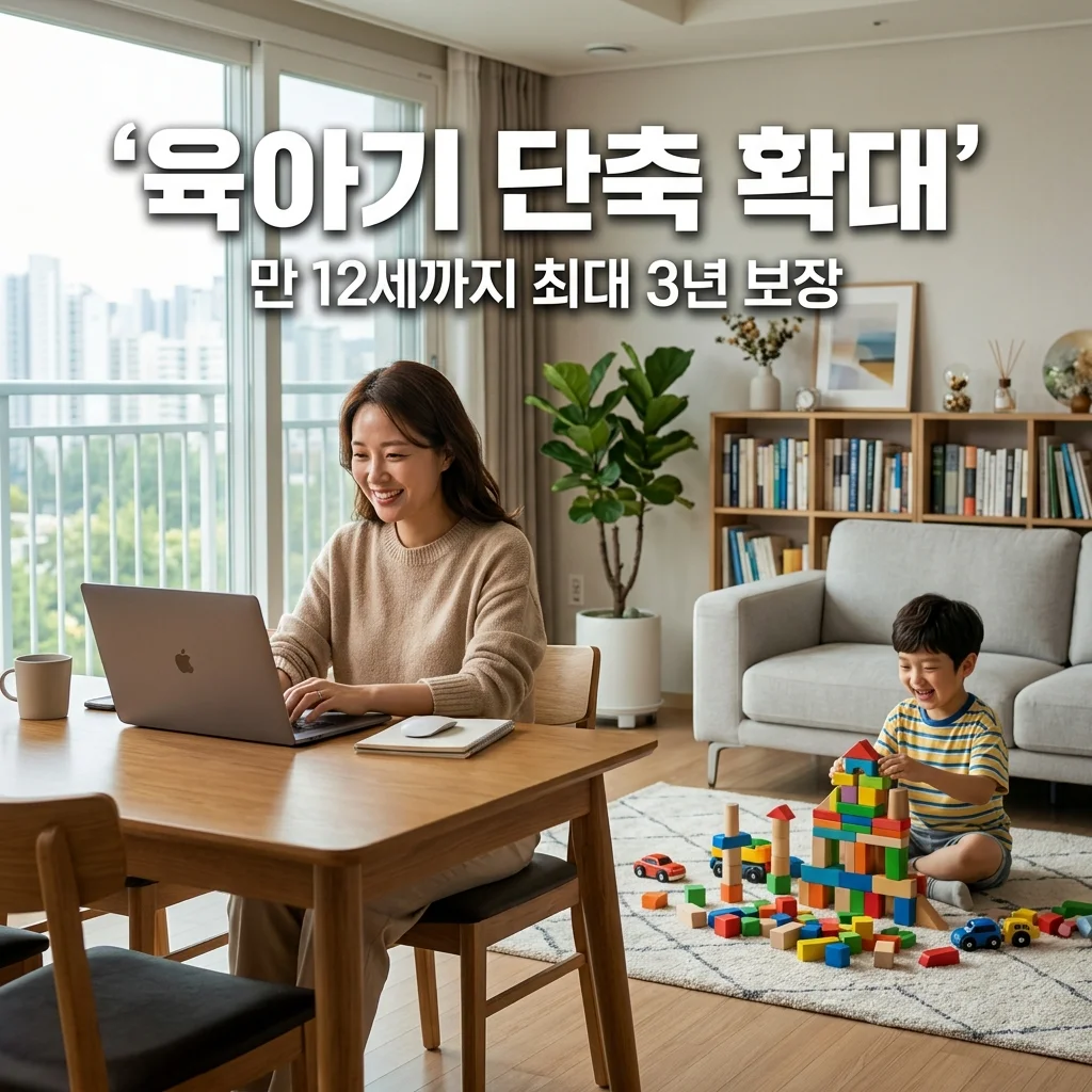 육아기 근로시간 단축 확대 총정리! 대상 연령 12세·최대 3년 혜택 확인