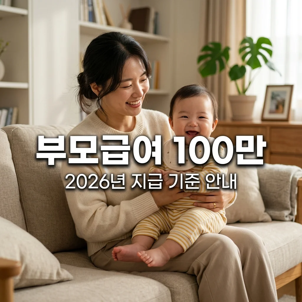 2026년 부모급여 0세 100만원 수급 대상 입금일 완벽 정리