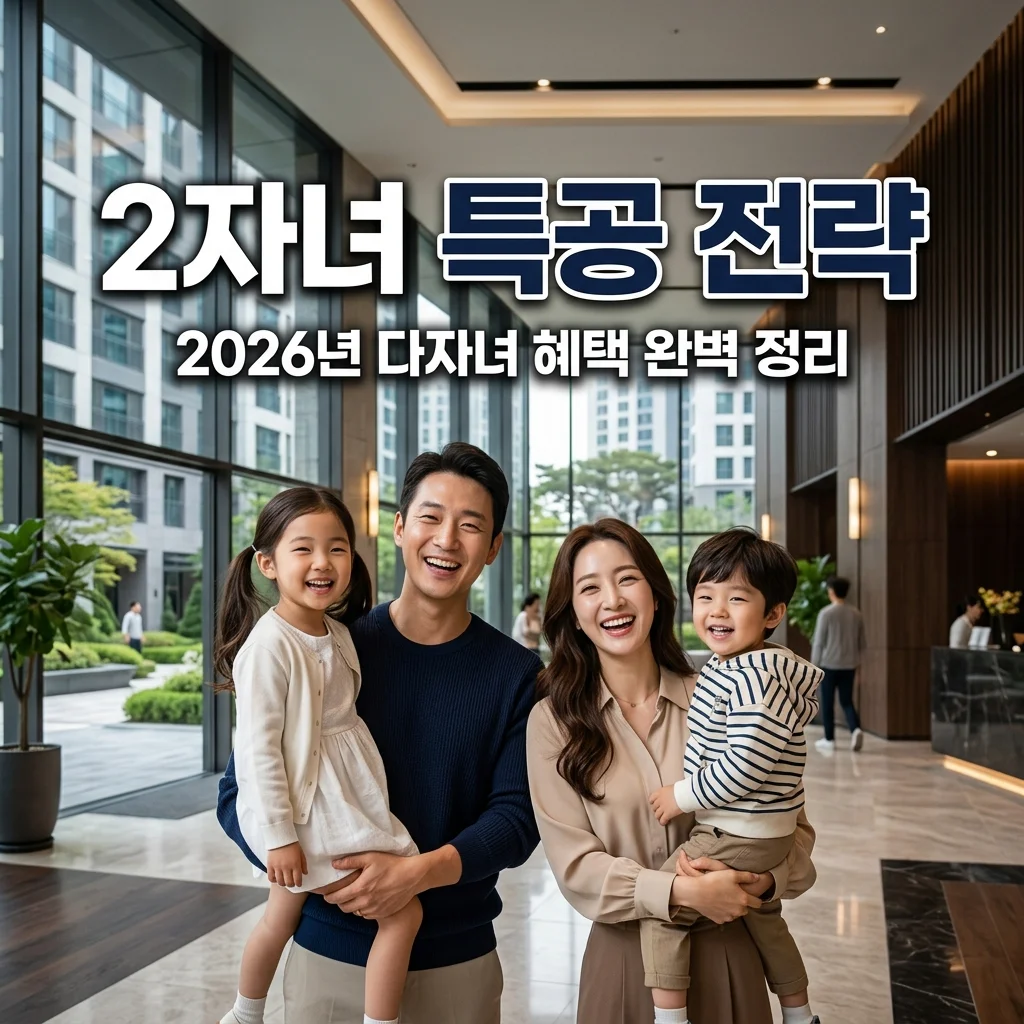 2026 다자녀 혜택 2자녀 주택 청약 특별공급 당첨 전략 가이드