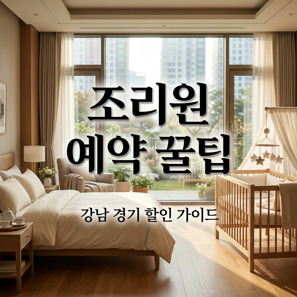 강남 경기 산후조리원 예약 시기 및 투어 체크리스트 할인 팁