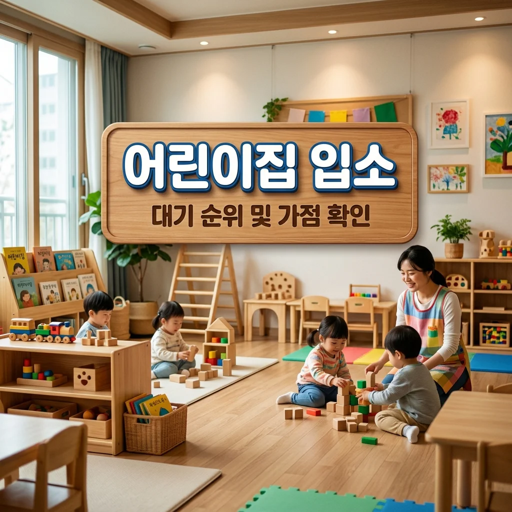 어린이집 입소 대기 순위 및 맞벌이 가점 계산 확인 가이드