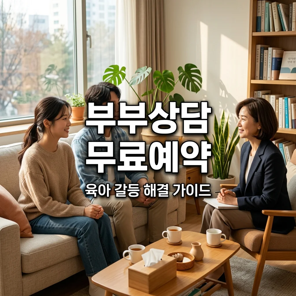 부부관계 개선 육아 중 심리 상담 서비스 무료 예약 및 활용 꿀팁