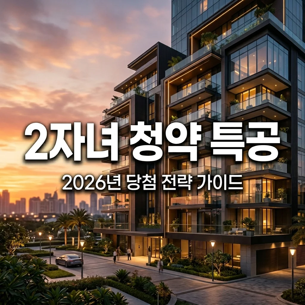 2026 다자녀 혜택 2자녀 기준 주택 청약 특별공급 당첨 전략