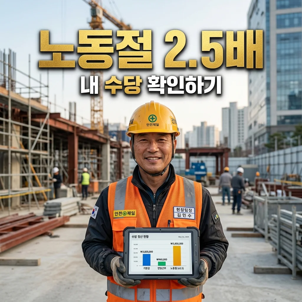 노동절 2.5배 수당 일용직 건설현장 알바 조건 및 계산법 총정리