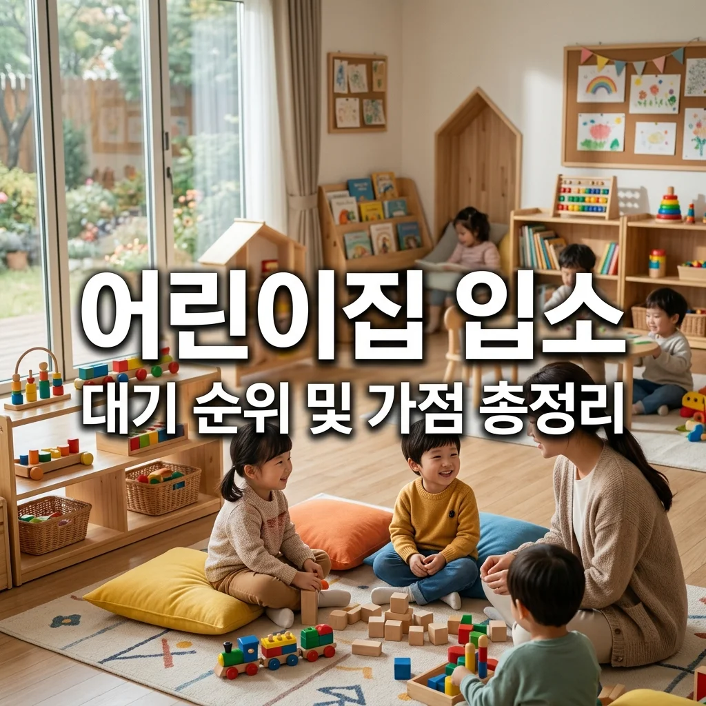 어린이집 입소 대기 순위 확인 및 맞벌이 가점 계산 완벽 가이드