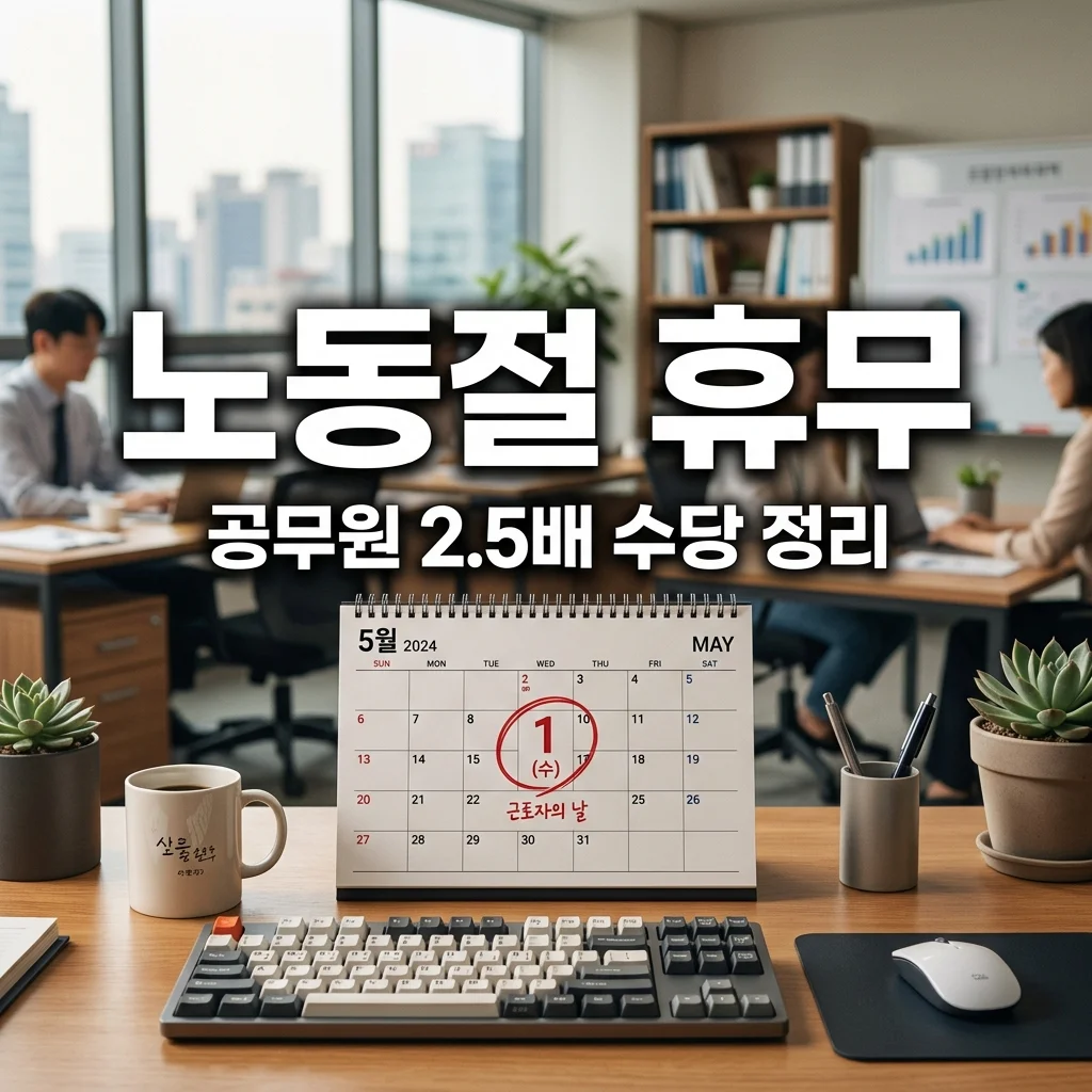 2026 노동절 공무원 교사 휴무 여부와 출근 수당 2.5배 계산법 총정리
