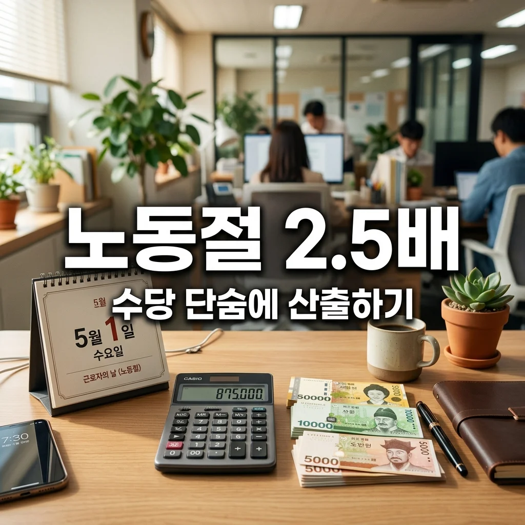 2026 노동절 2.5배 계산법 총정리 | 5월 1일 근로자의 날 수당 단숨에 산출하기