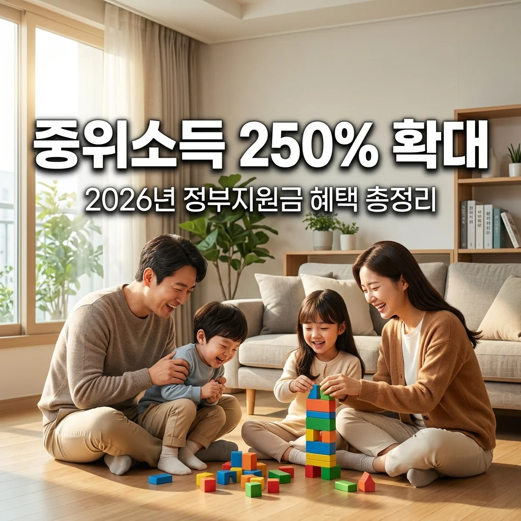 2026 중위소득 250% 확대! 정부 지원금 아이돌봄 서비스 신청 가이드
