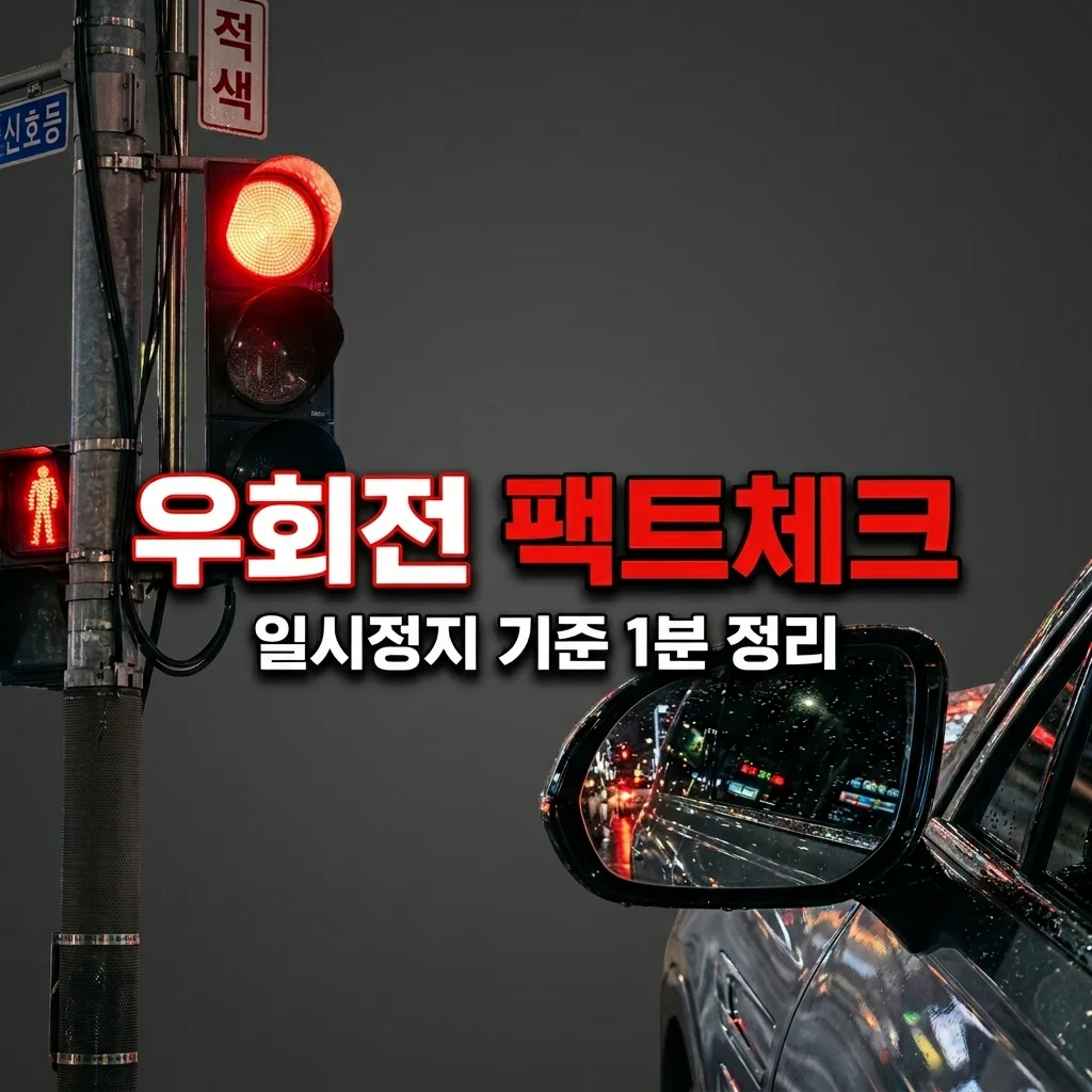 우회전 단속 전방 빨간불 일시정지 기준 2026 최신 팩트체크