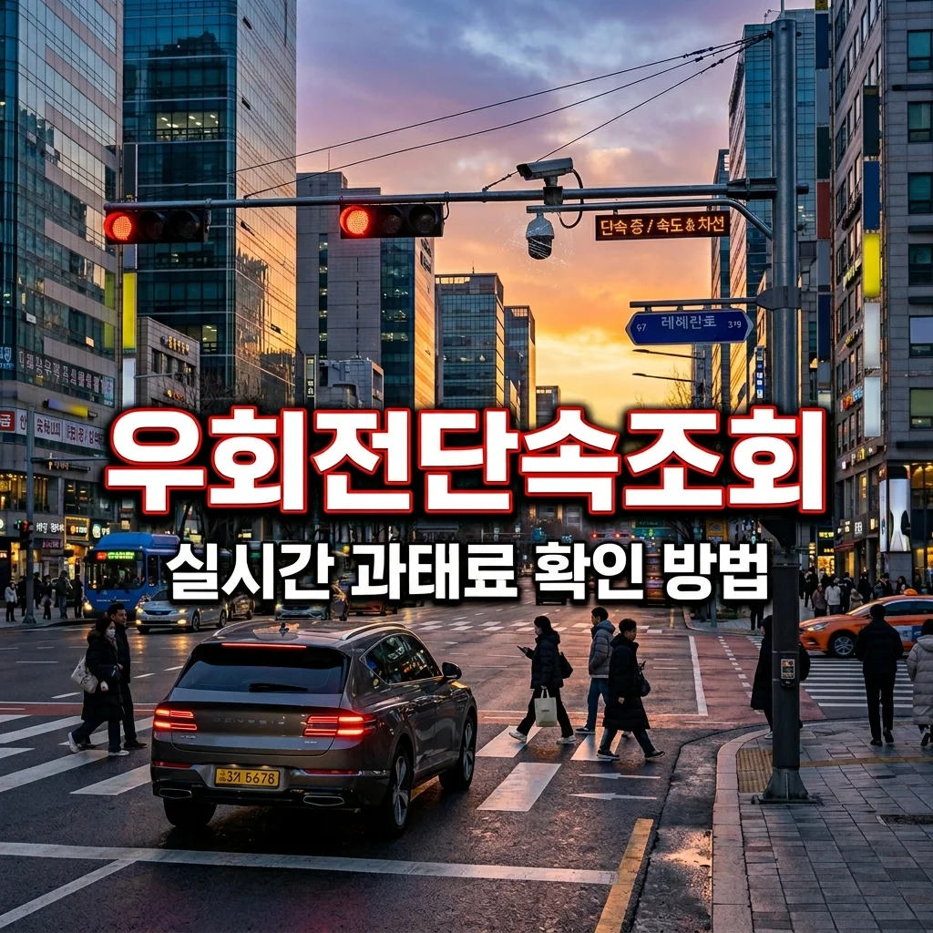 우회전 단속 카메라 무인 적발 과태료 실시간 조회 방법 및 단속 기준