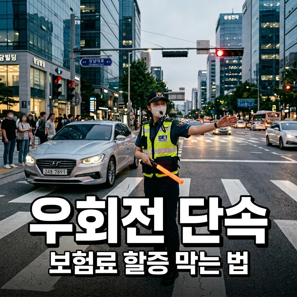 우회전 단속 현장 적발! 보험료 할증 폭탄 막는 상황별 대처법