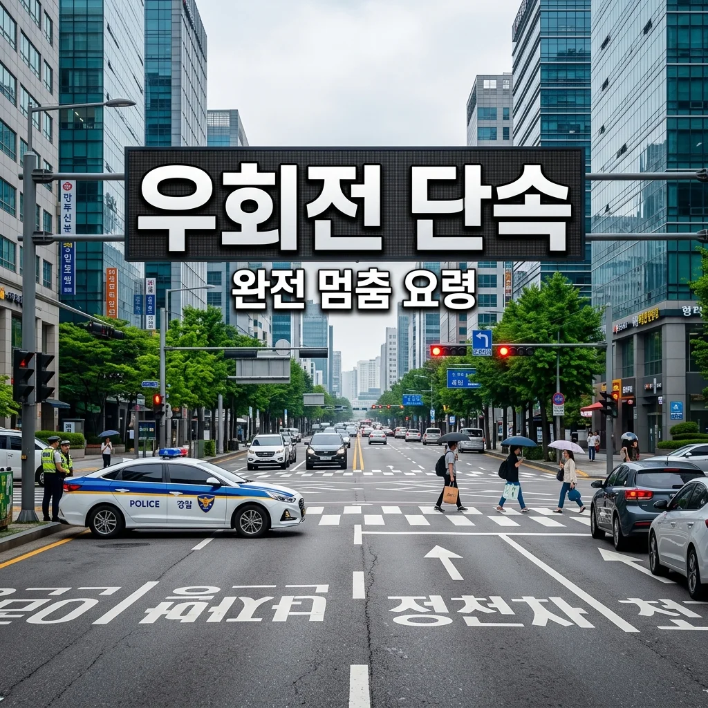 우회전 집중 단속 기간 대비! 교차로 정지선 0km/h 완전 멈춤 요령