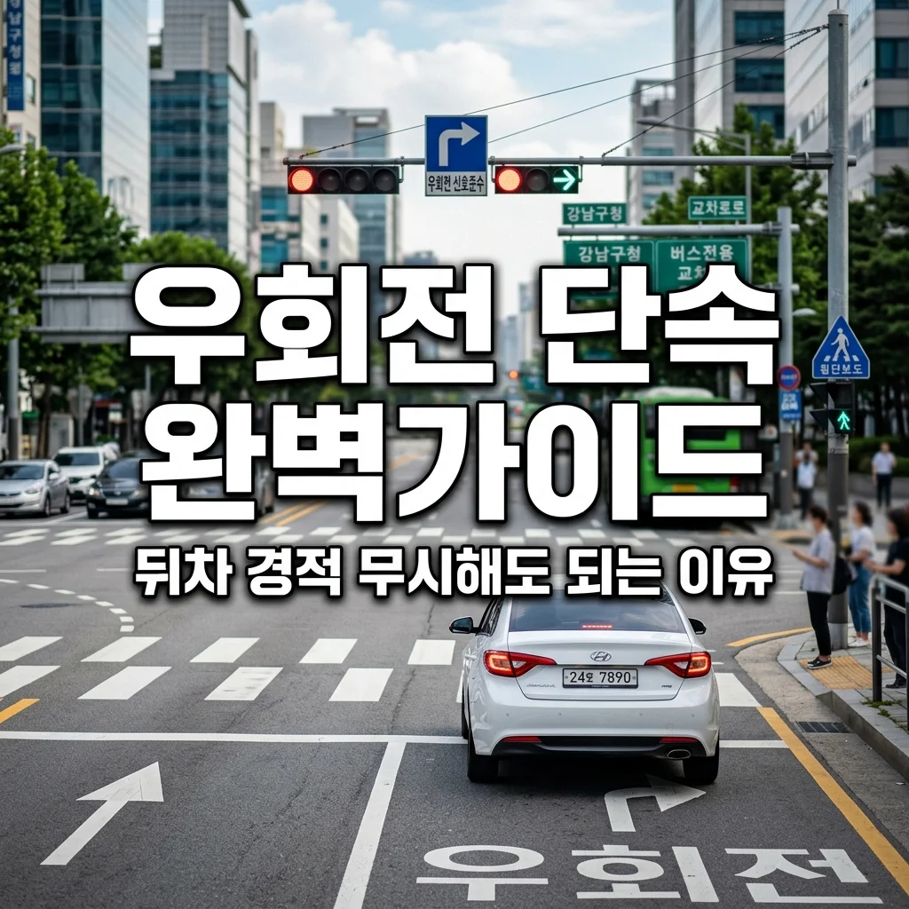 우회전 신호위반 단속 예방! 뒤차 경적 무시하고 벌금 6만원 지키는 법