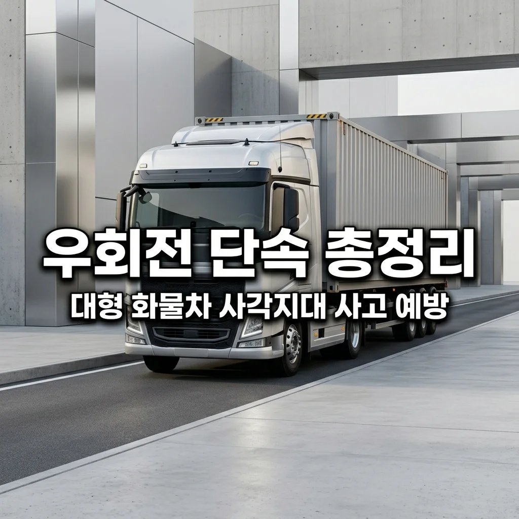 대형 화물차 우회전 단속 기준 및 사각지대 사고 과실 비율 총정리