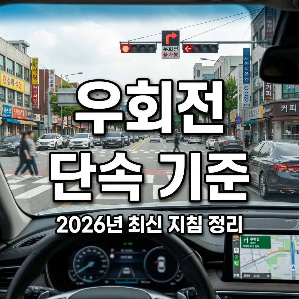 우회전 단속 기준 2026년 개정판: 경찰청 공식 지침 및 과태료 정리