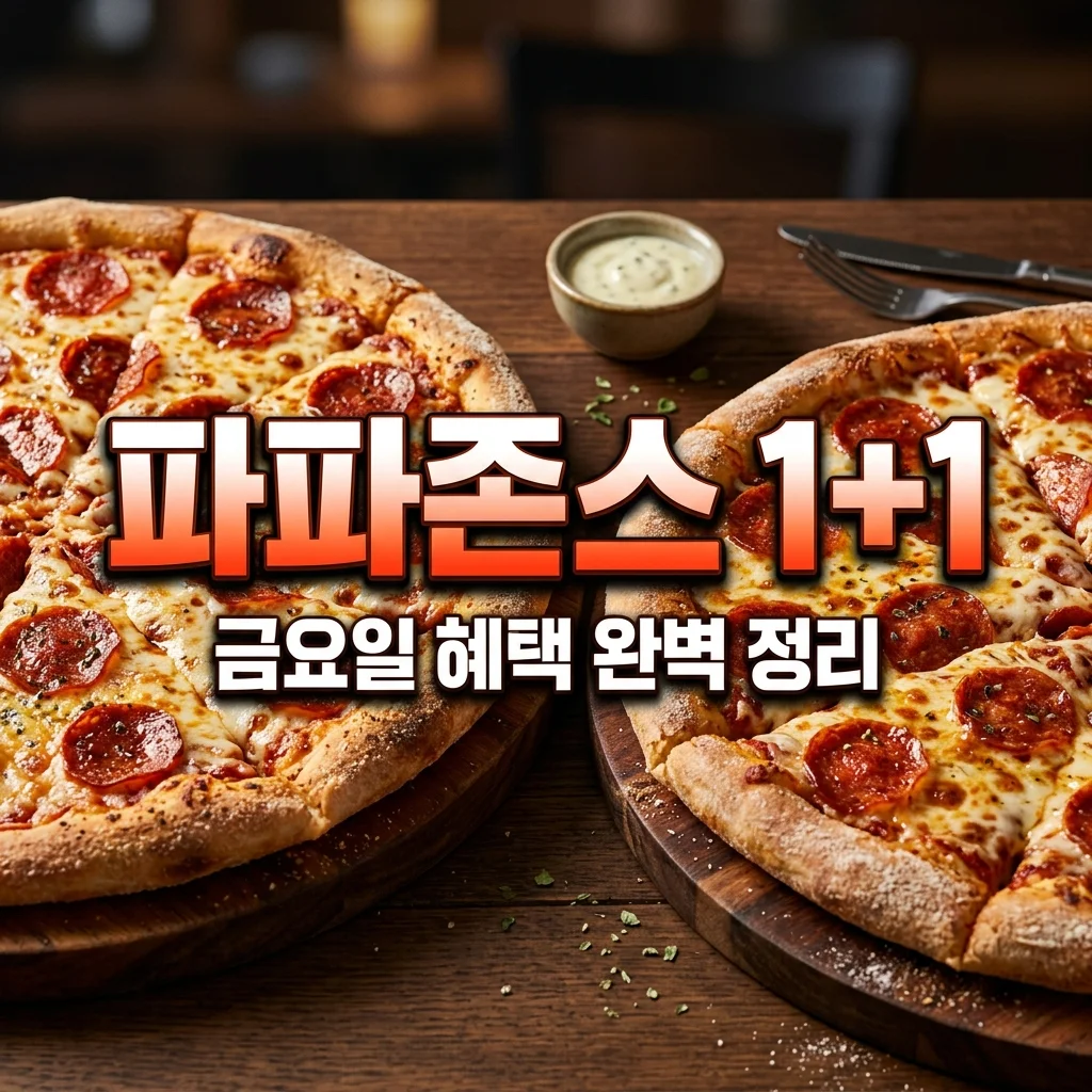 파파존스 1+1 금요일 할인 총정리! 메뉴 추천 및 주문 꿀팁