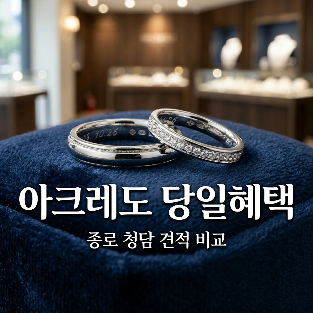 아크레도 웨딩밴드 당일 계약 혜택 및 견적 | 종로 청담 매장 투어 총정리