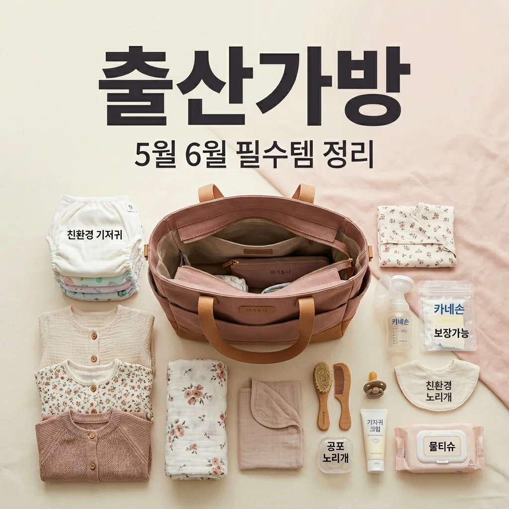 5월 6월 출산가방 리스트! 제왕절개·자연분만 조리원 필수템 완벽 정리