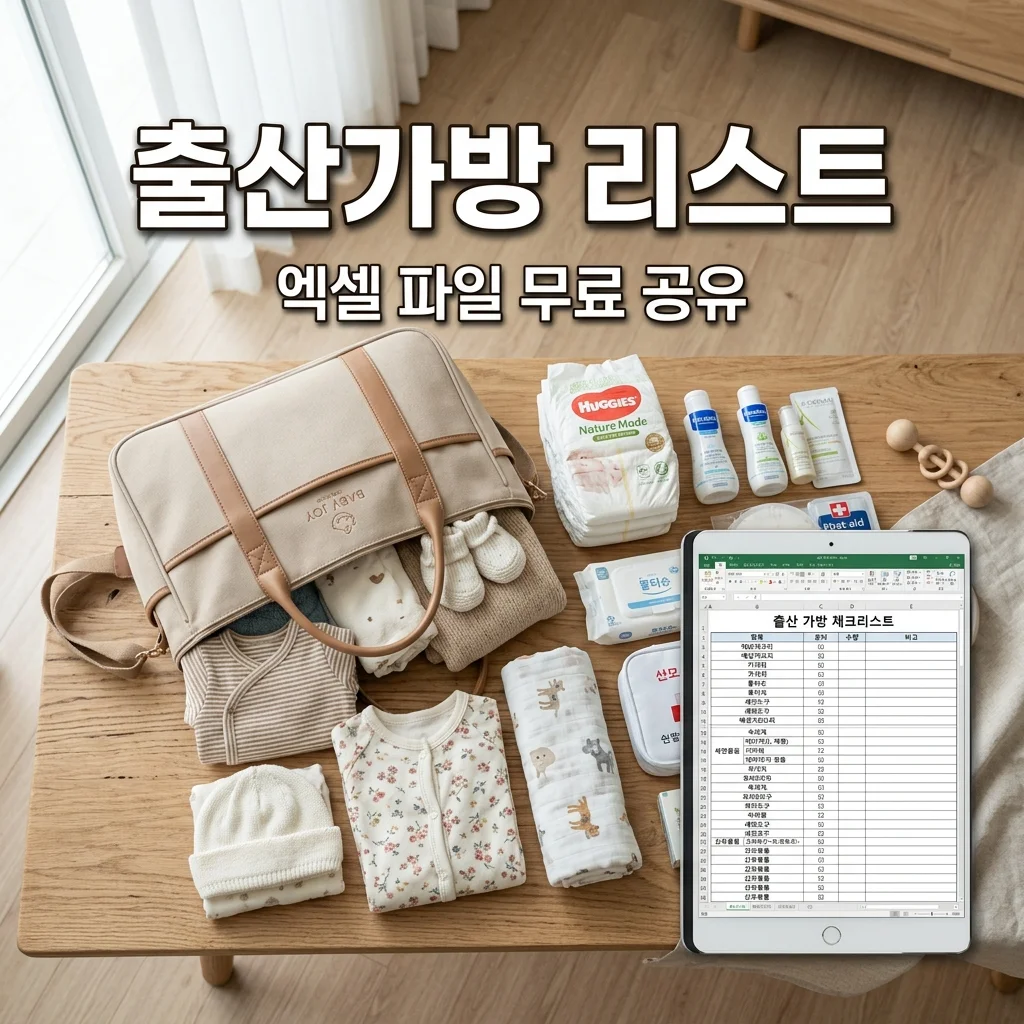 초산맘 출산가방 리스트 엑셀 공유! 불필요한 아기용품 빼는 꿀팁