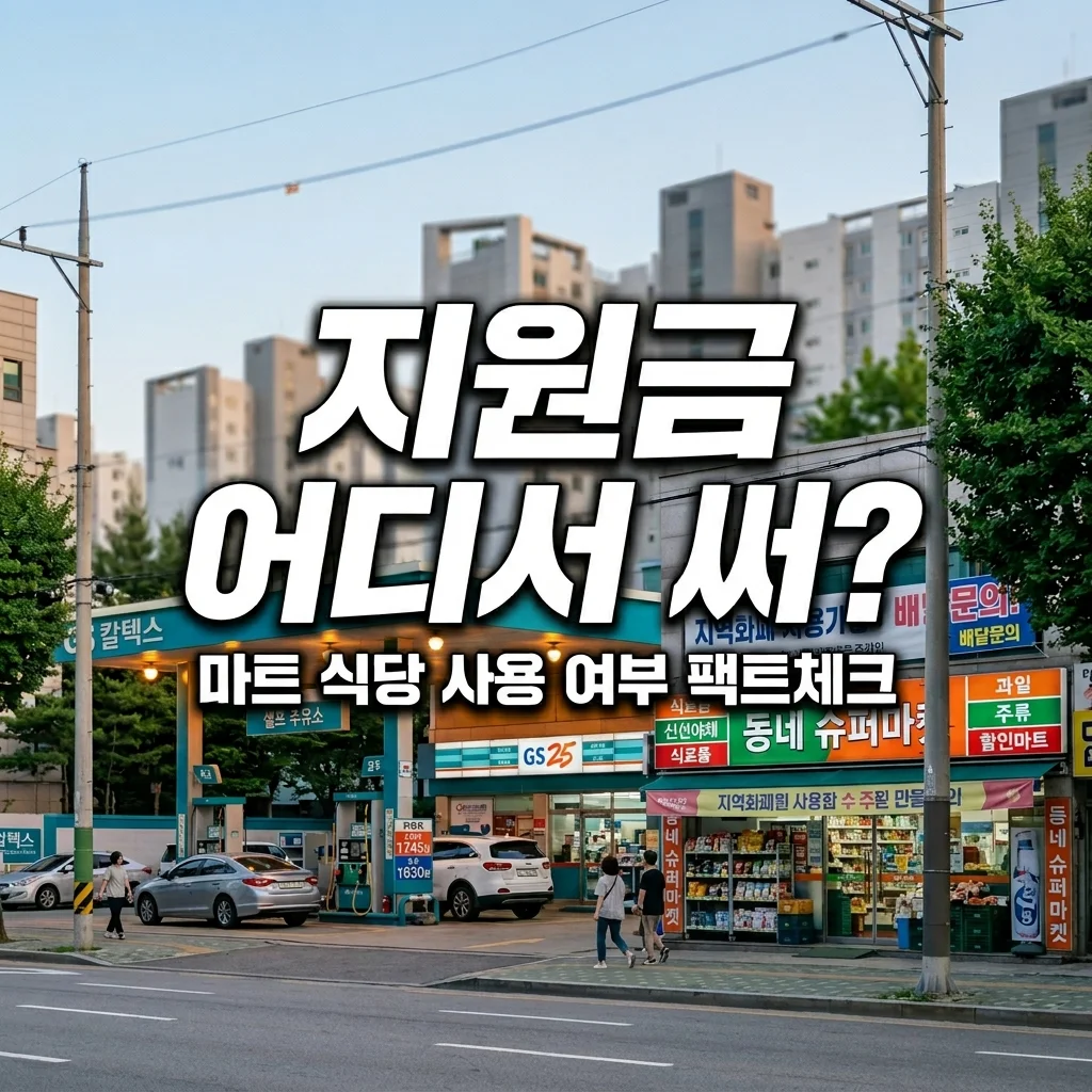 기름값 지원금 주유소 외 마트 식당 사용 가능할까? 사용처 팩트체크