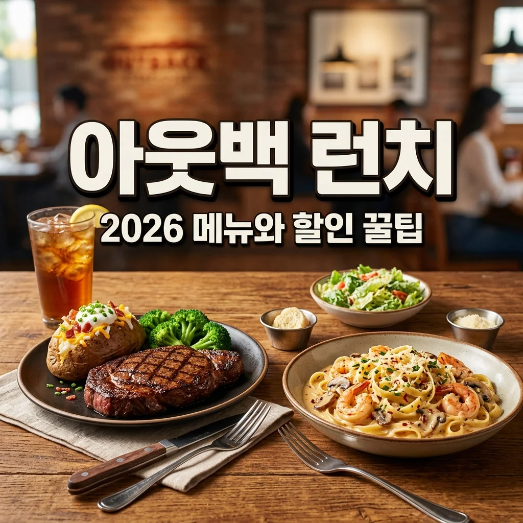 아웃백 런치메뉴 추천 시간 가격 할인 꿀팁 2026년 완벽 정리