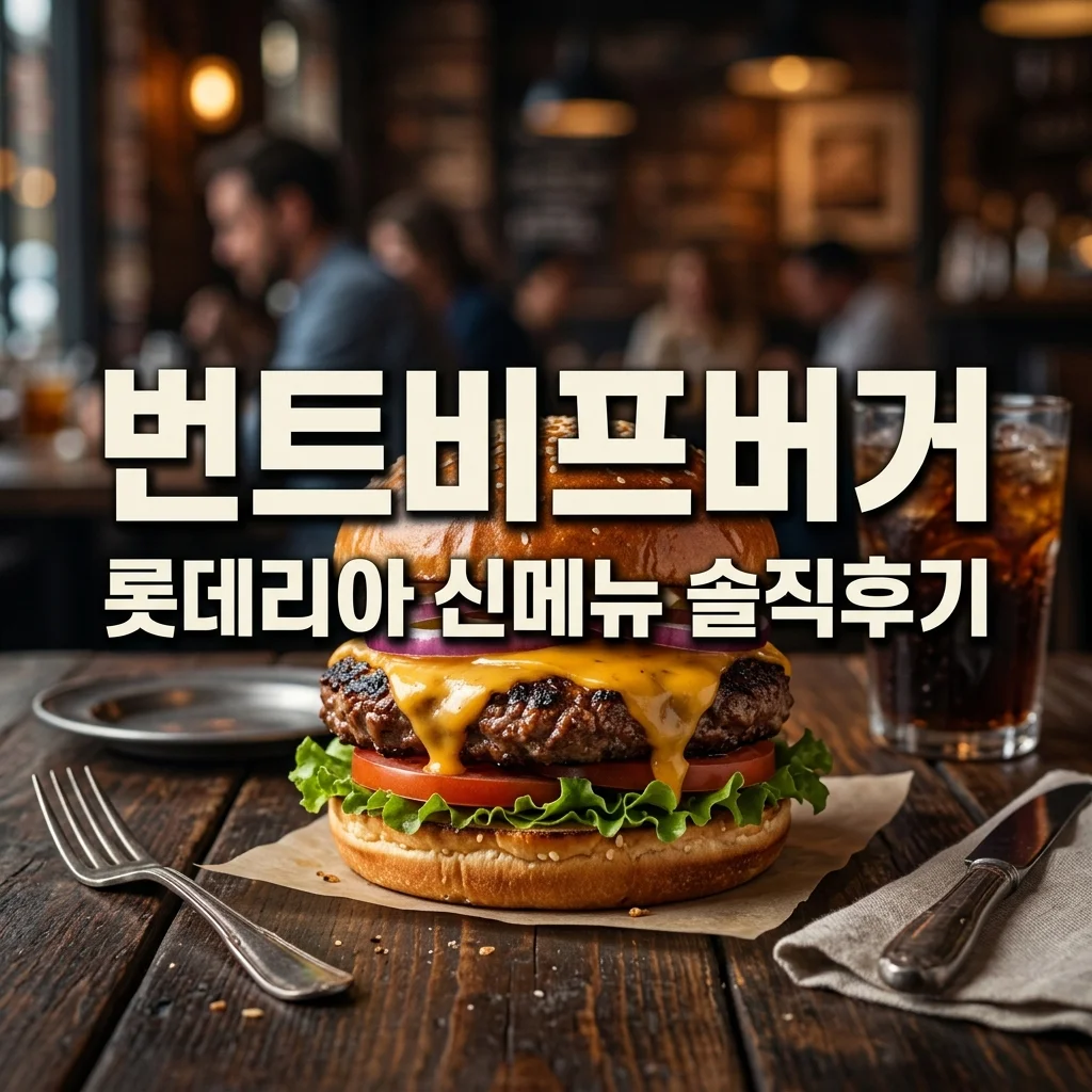 롯데리아 번트비프버거 후기 가격 칼로리 맛 완벽 분석 (이찬양 셰프)