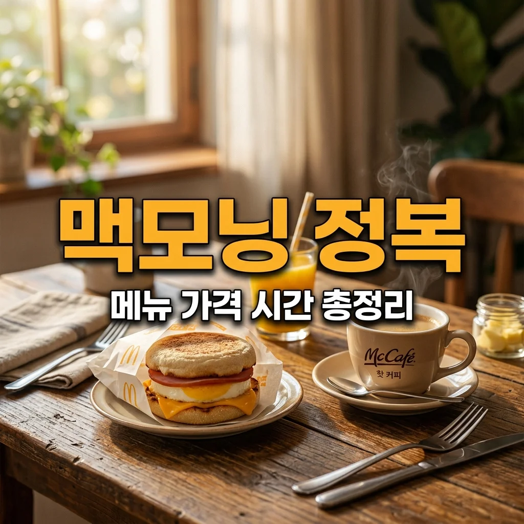맥모닝 메뉴 가격 시간 총정리! 추천 조합과 꿀팁까지 완벽 가이드