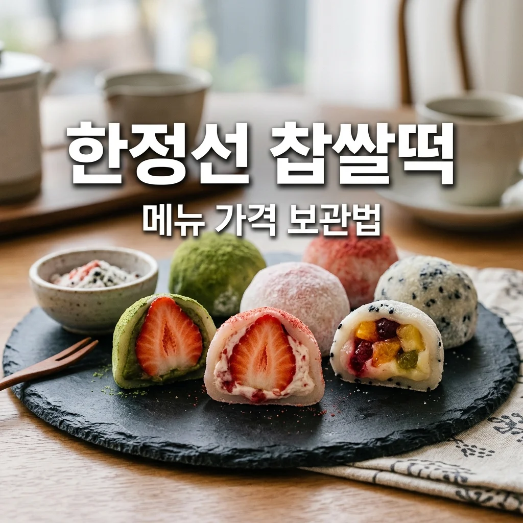 한정선 찹쌀떡 메뉴 가격 보관방법 총정리 | 서울역 성수 선물 추천