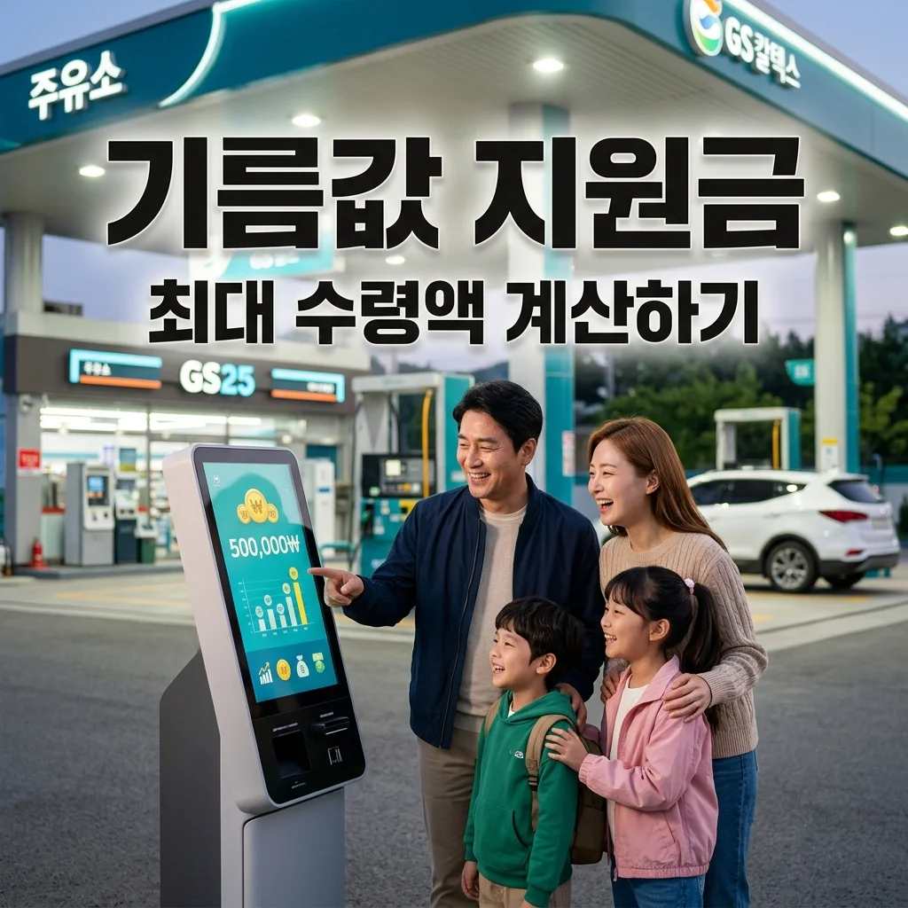 기름값 지원금 세대주 기준 및 가구원 합산 수령액 최대치 계산기