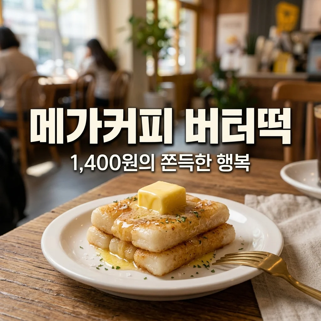 메가커피 버터떡 후기: 1,400원 갓성비 쫀득해떡 가격 칼로리 맛 총정리