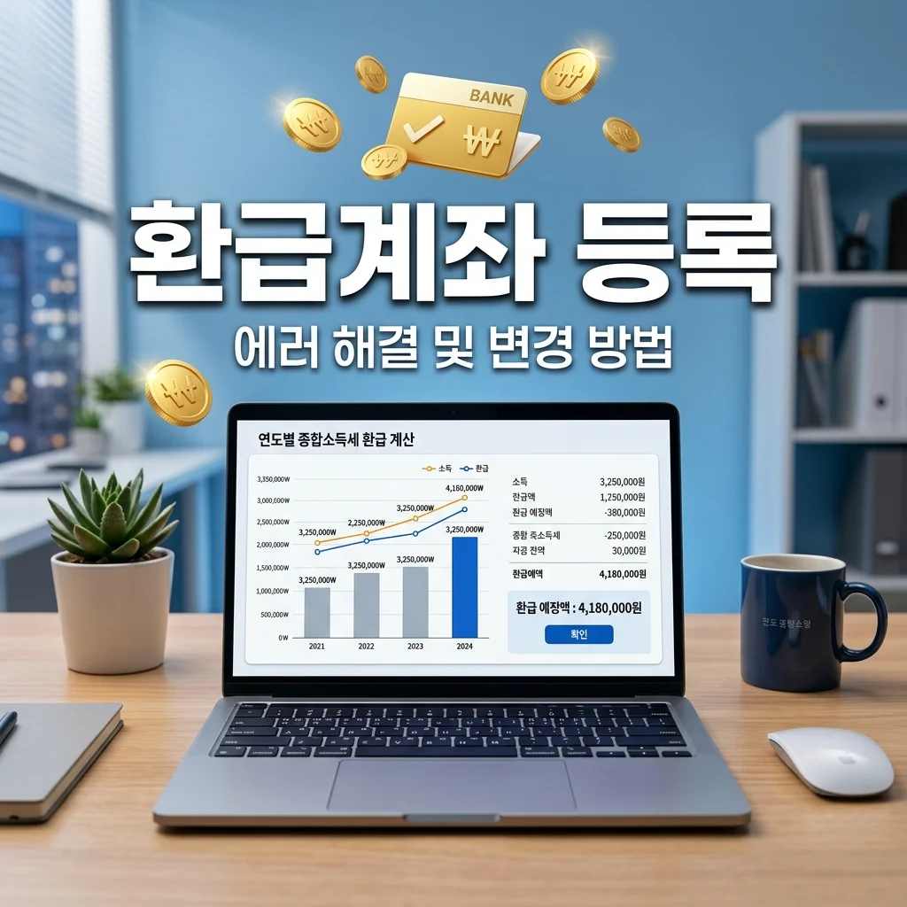 종합소득세 환급 계좌 등록 및 변경 방법! 에러 해결하고 6월에 입금받기