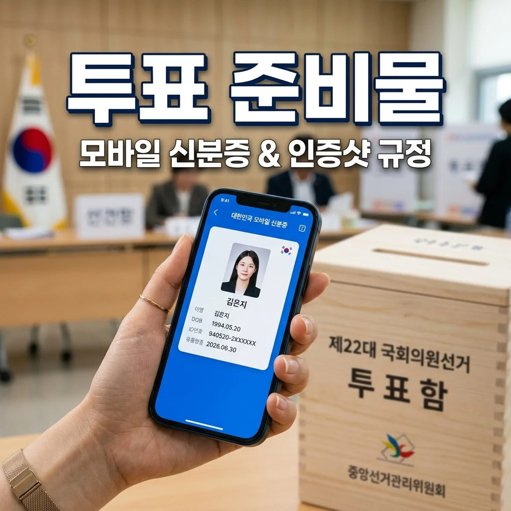 2026 지방선거 투표 준비물 모바일 신분증 인정 기준 및 인증샷 과태료 주의사항