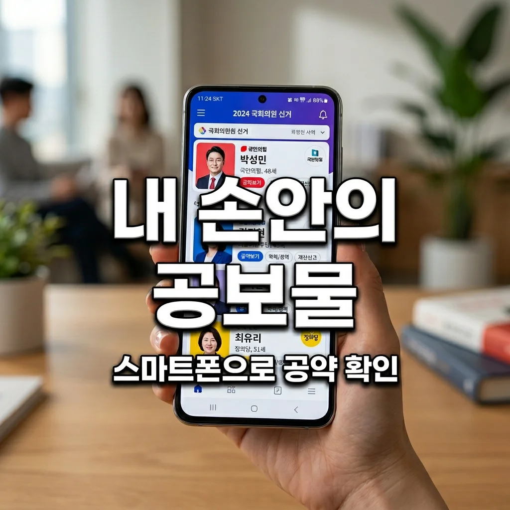 지방선거 우리 동네 후보 핵심 공약 및 선거 공보물 스마트폰 확인법