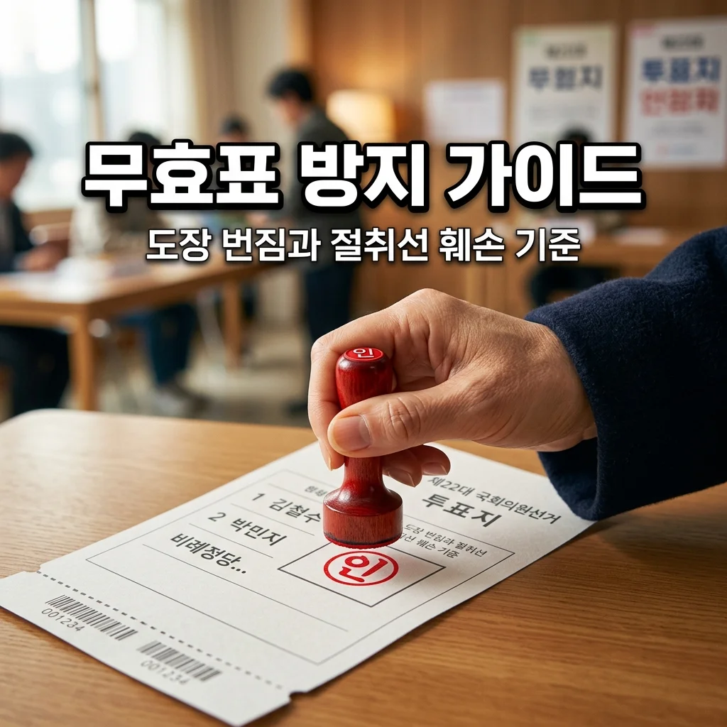 지방선거 무효표 기준 총정리! 도장 번짐 절취선 훼손 유효표 구분법