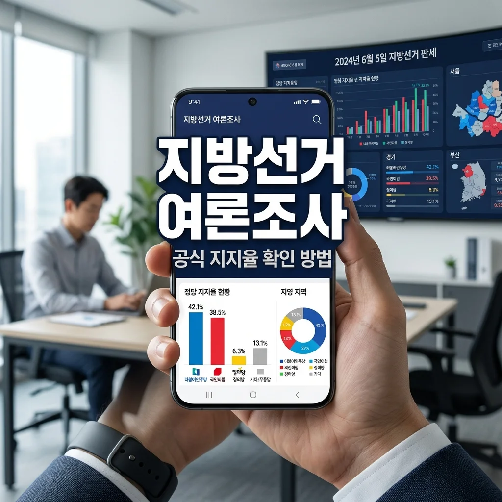지방선거 여론조사 결과 확인! 격전지 후보별 지지율 실시간 비교