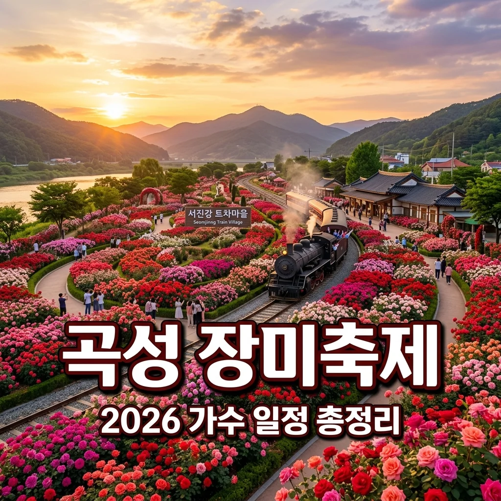 5월 전남 가볼만한곳 1순위! 2026 곡성 장미축제 초대가수 일정 및 기차마을 코스