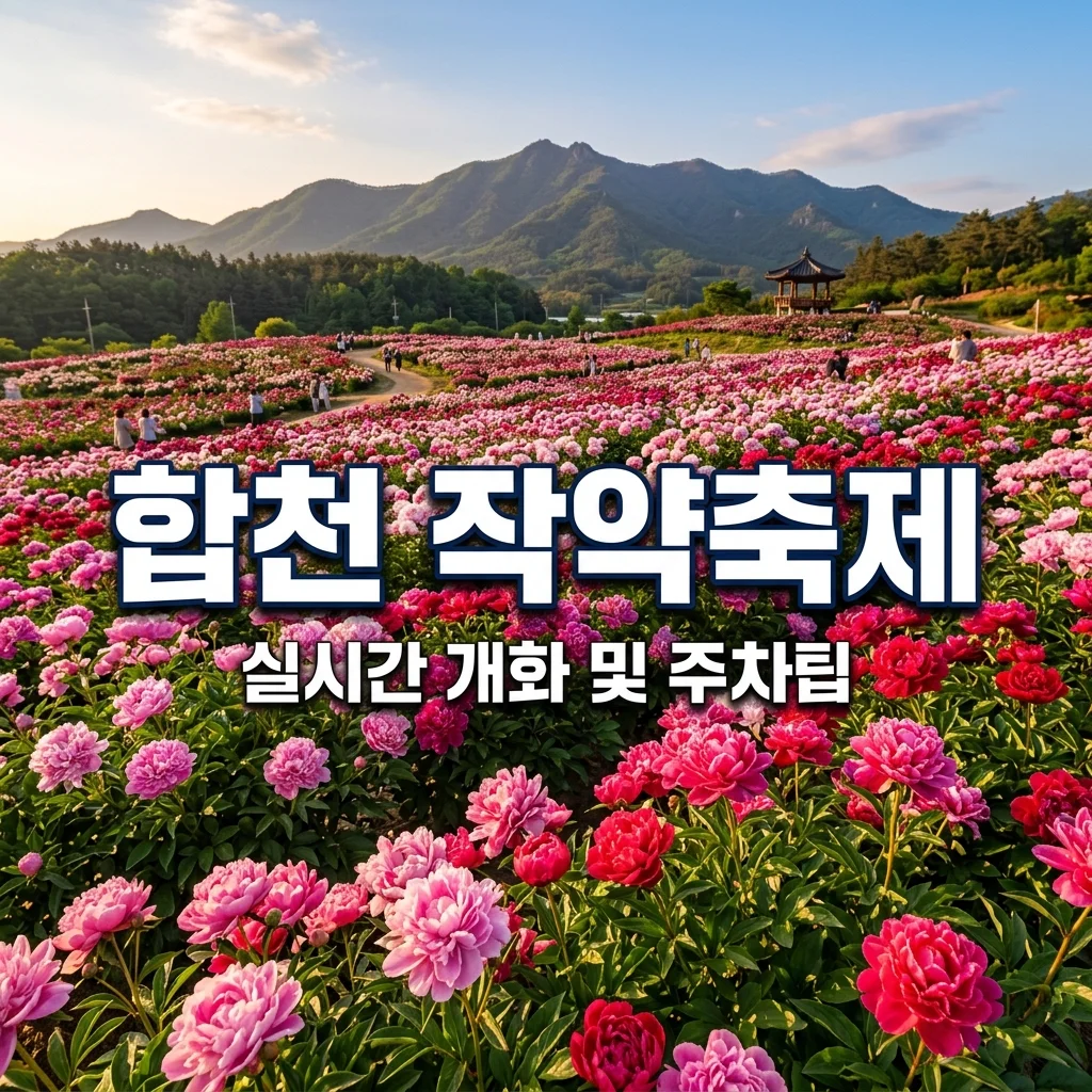2026 합천 작약축제 핫들생태공원 실시간 개화 상황 및 주차 명당 꿀팁