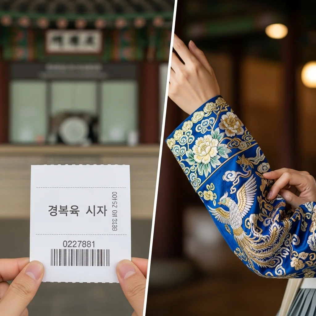 일반 예매 vs 한복 무료 입장 비교