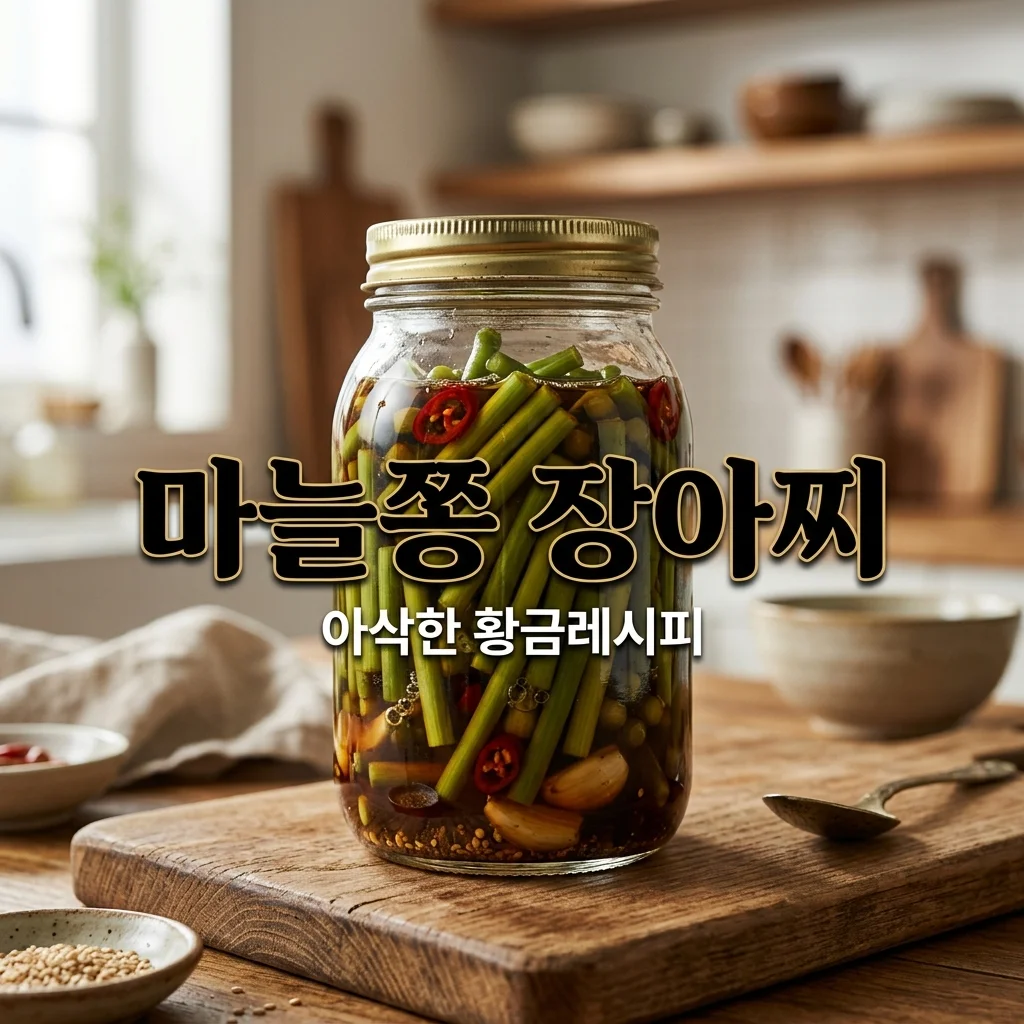 마늘쫑 장아찌 만드는법 황금비율 레시피 실패 없는 아삭한 담그는법